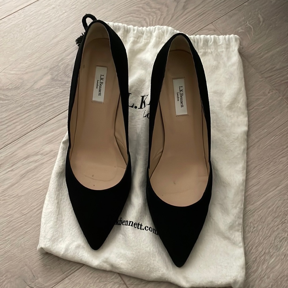 LK Bennett black suede pumps - great condition and TTS